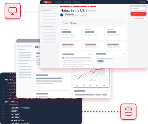 Screen of IBISWorld Industry Research Benchmarking Data